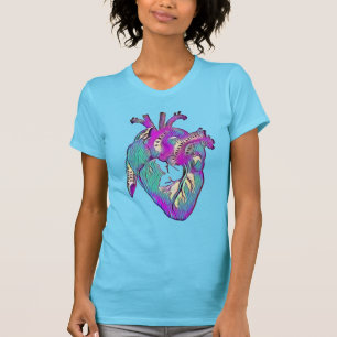Anatomical Heart Nurse Colourful T-Shirt