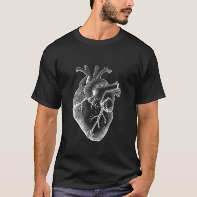 Anatomical Heart Shirt, Cardiologist Shirt, Heart  T-Shirt (Front)