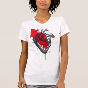 Anatomical Heart Trash Polka Art Women's T-Shirt