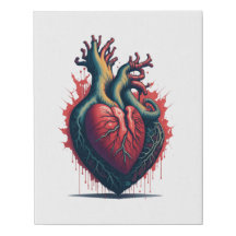 Anatomical Heart Watercolor