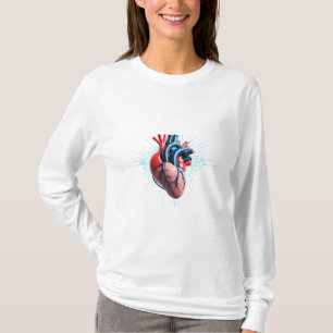 Anatomical Heart with EKG – Medical Art Design T-Shirt