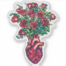 Anatomical Heart with Roses, Heart Warrior