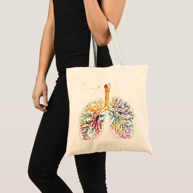 Anatomical Lungs Tote Bag (Front (Product))