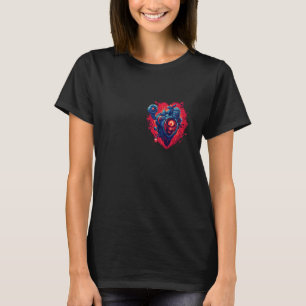 Anatomical Mechanical Heart with Laser Gun Cyberpu T-Shirt