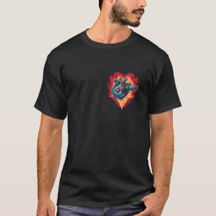 Anatomical Mechanical Heart with Laser Gun Cyberpu T-Shirt