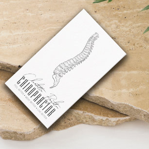 Anatomical Spine Chiropractor Appointment And Business Card