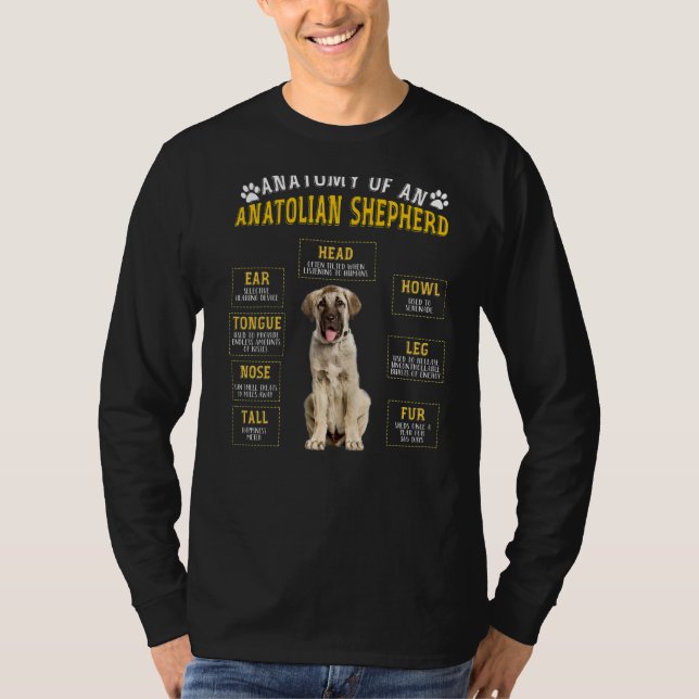 Anatomy Anatolian Shepherd  For Women Men T-Shirt (Front)