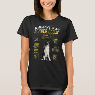 Anatomy Border Collie  For Women Men T-Shirt