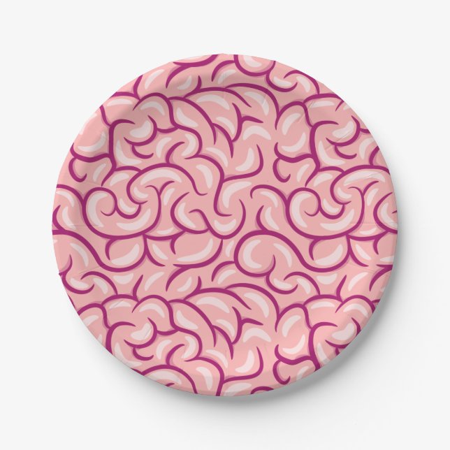 Anatomy Brain Paper Plate (Front)