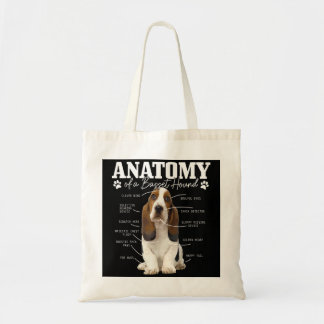 Anatomy Of A Basset Hound Funny Cute Dog Basset Mo Tote Bag