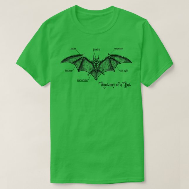 Anatomy of a Bat T-Shirt (Design Front)