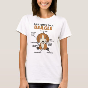 Anatomy Of A Beagle Cute Dogs Puppy T-Shirt