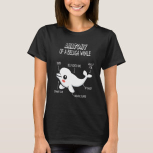 Anatomy Of A Beluga Whale Beluga White Whale narwh T-Shirt