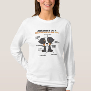 Anatomy Of A Bernese Mountain Dog Cute Dogs Puppy T-Shirt