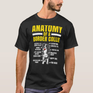 Anatomy Of A Border Collie Dog Lover Dog Breeder P T-Shirt
