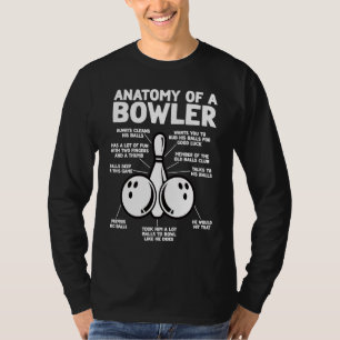 Anatomy of a Bowler  Bowling Father's Day Dad Men T-Shirt