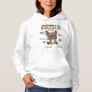 Anatomy Of A Bulldog Dogs Funny Puppy Hoodie