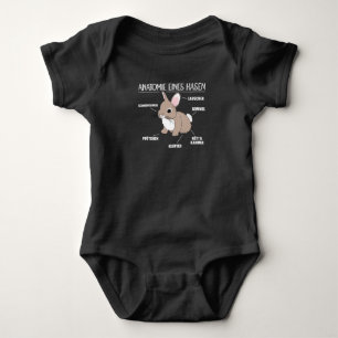 Anatomy Of A Bunny Funny Knob Explanation Baby Bodysuit