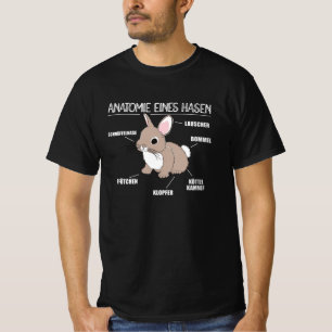 Anatomy Of A Bunny Funny Knob Explanation T-Shirt