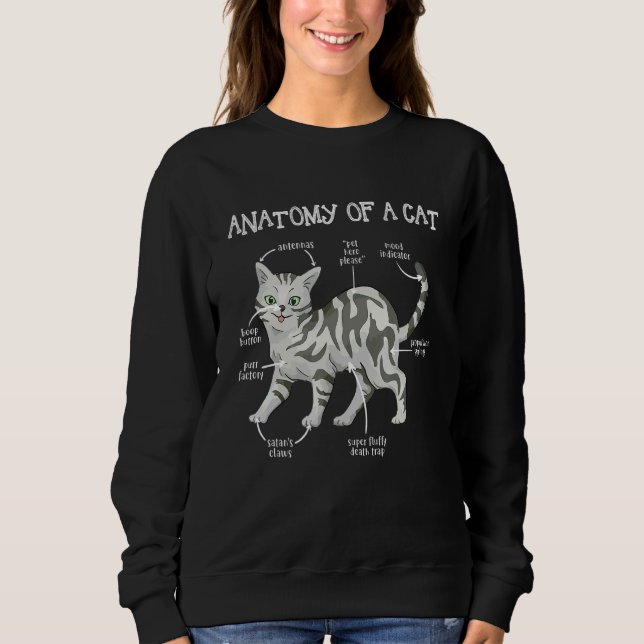 Anatomy Of A Cat Cat Sweatshirt (Front)