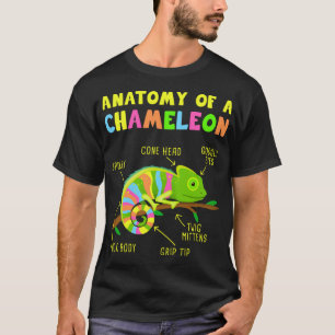 Anatomy of A Chameleon  Lizard Reptiles T-Shirt
