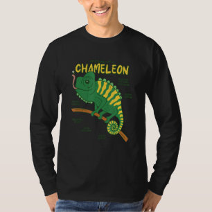 Anatomy of a Chameleon Lizard Retilien T-Shirt