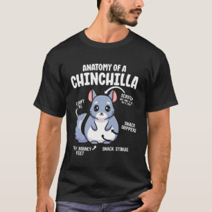 Anatomy Of A Chinchilla Animals  Educational Men W T-Shirt