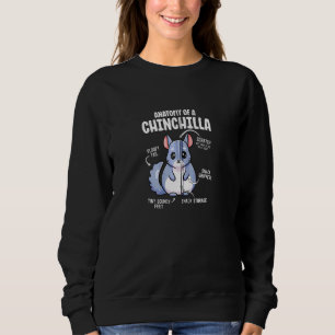 Anatomy Of A Chinchilla  For Women  Mum Sweatshirt