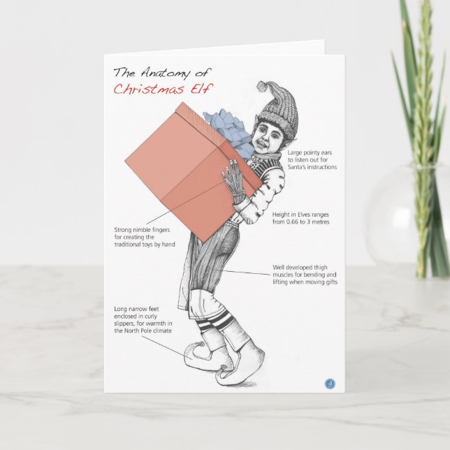 Anatomy of a Christmas Elf Holiday Card (Front)