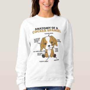 Anatomy Of A Cocker Spaniel Cute Dogs Puppy Sweatshirt