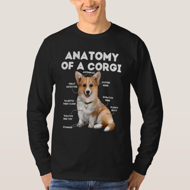 Anatomy of a Corgi   Corgi Dog  Tee (Front)