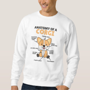 Anatomy Of A Corgi Cute Dogs Funny Puppy Sweatshirt