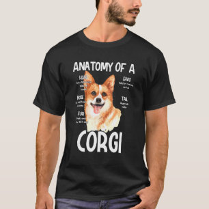 Anatomy Of A Corgi For Dog  Head Noise Ear T-Shirt