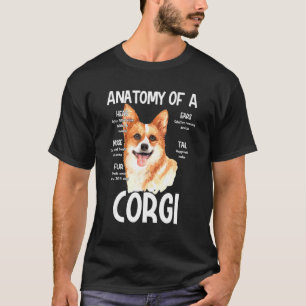 Anatomy Of A Corgi For Dog  Head Noise Ear T-Shirt