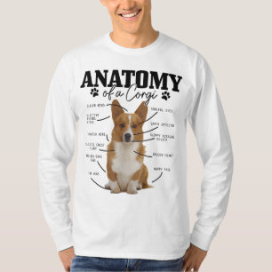 Anatomy Of A Corgi Funny Cute Dog Corgi Mum Corgi T-Shirt
