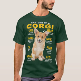 Anatomy Of A Corgi Funny Dog Lover T-Shirt