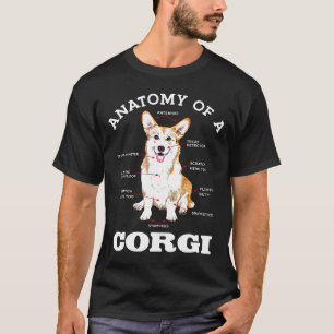Anatomy Of A Corgi Great Novelty Dog T-Shirt