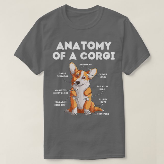 Anatomy of a Corgi  T-Shirt (Design Front)