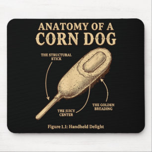 Anatomy of a corn dog meme ironic scientific food mouse pad