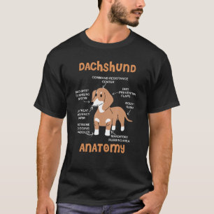 Anatomy Of A Dachshund Dachshund Doxie Dog T-Shirt