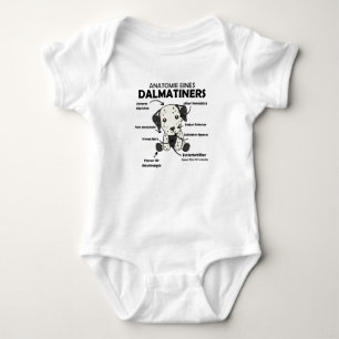 Anatomy Of A Dalmatian Sweet Dogs Funny Puppy Baby Bodysuit