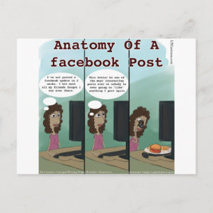 Anatomy Of A facebook Post Funny Postcard