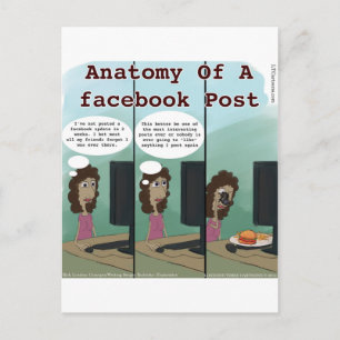Anatomy Of A facebook Post Funny Postcard