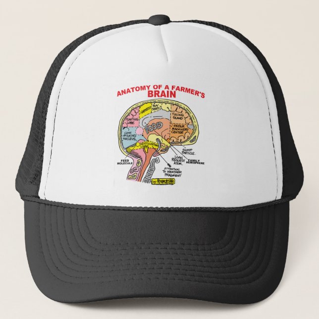 ANATOMY OF A FARMER'S BRAIN TRUCKER HAT (Front)