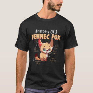 Anatomy Of A Fennec Fox  Animals T-Shirt