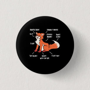 Anatomy Of A Fox 3 Cm Round Badge