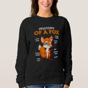 Anatomy of a fox children sweatshirt