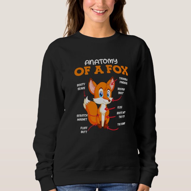 Anatomy of a fox children sweatshirt (Front)