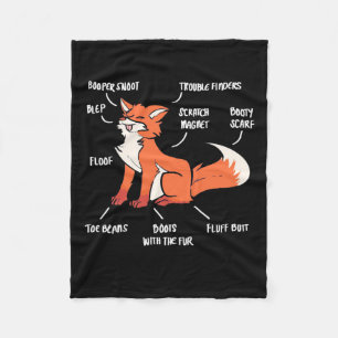 Anatomy Of A Fox Fleece Blanket