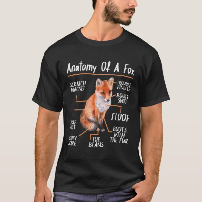 Anatomy Of A Fox Gift Red Fox T-Shirt (Front)